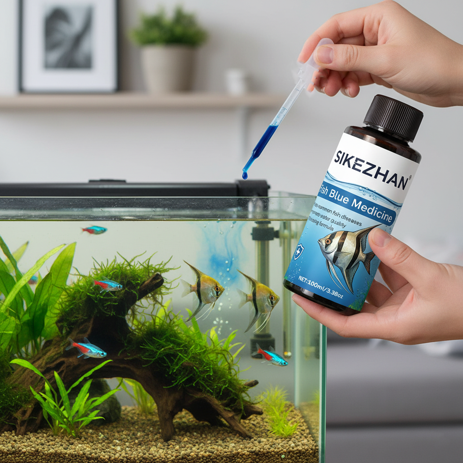 Large 500ml Methylene Blue Fis - Aquarium Fish Medicine 评论和价格
