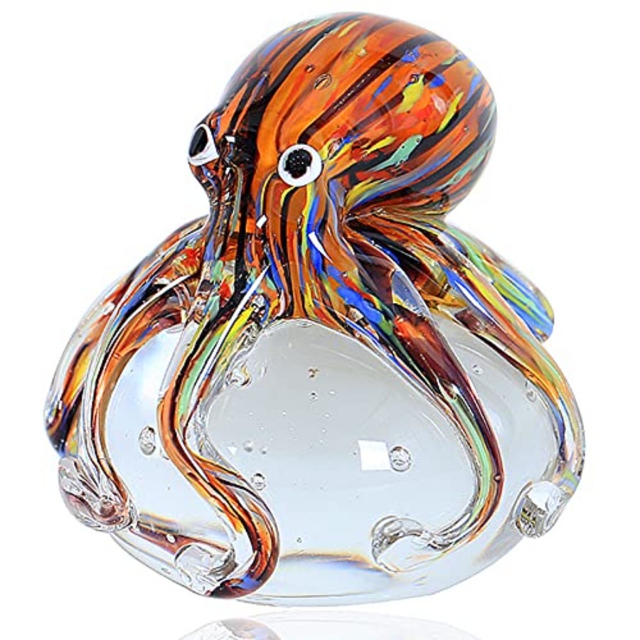 Hand Blown Glass Octopus Figur - Aquarium Fish Japan 评论和价格
