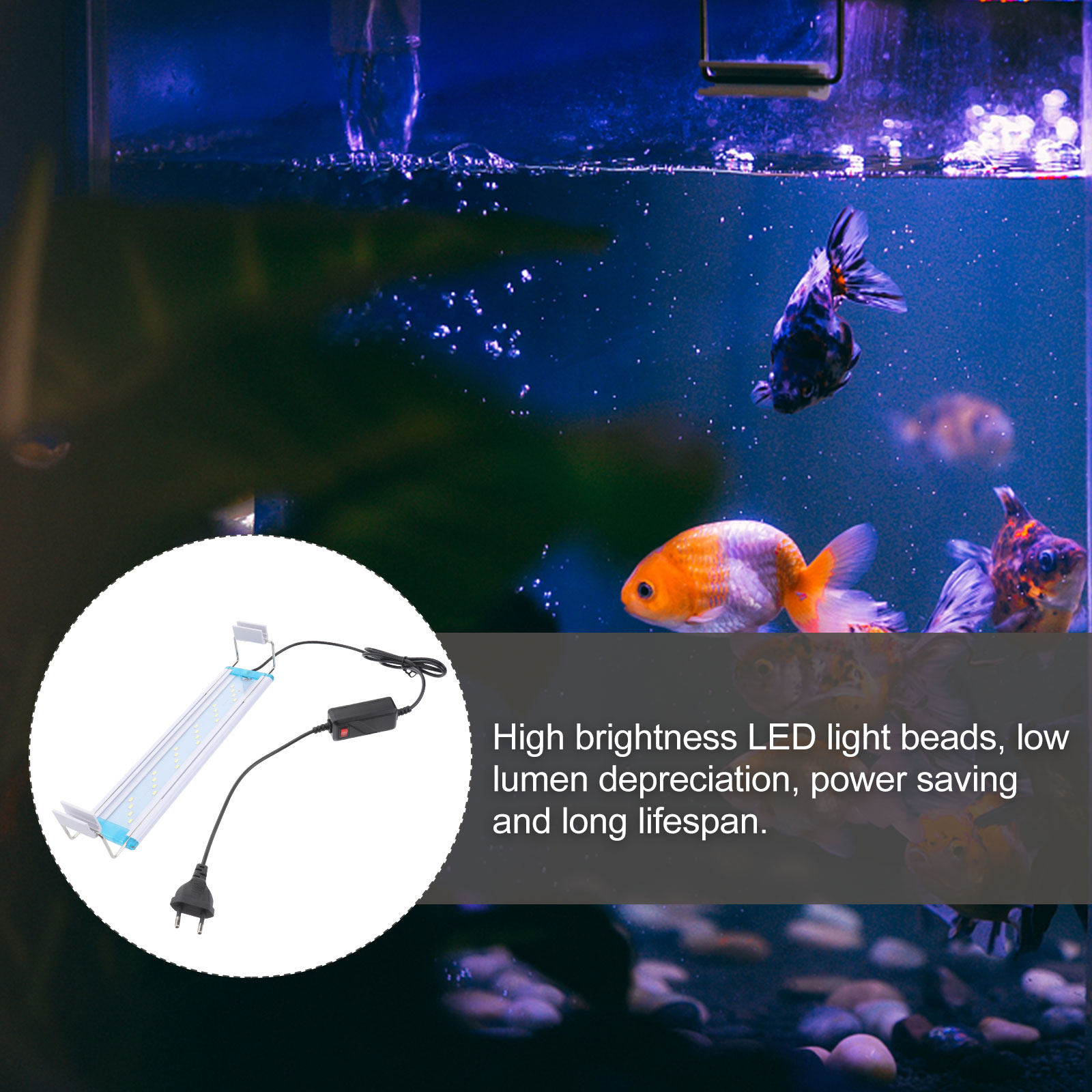 1Pcs Ultra-Thin Fish Tank LED  - Aquarium Fish With Long Lifespan 评论和价格