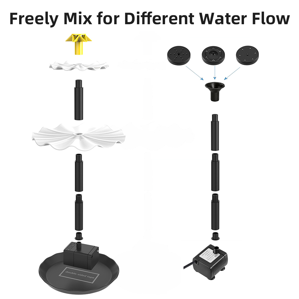 Solar Fountain Pump for Bird B - Aquarium Fish In Pond 评论和价格