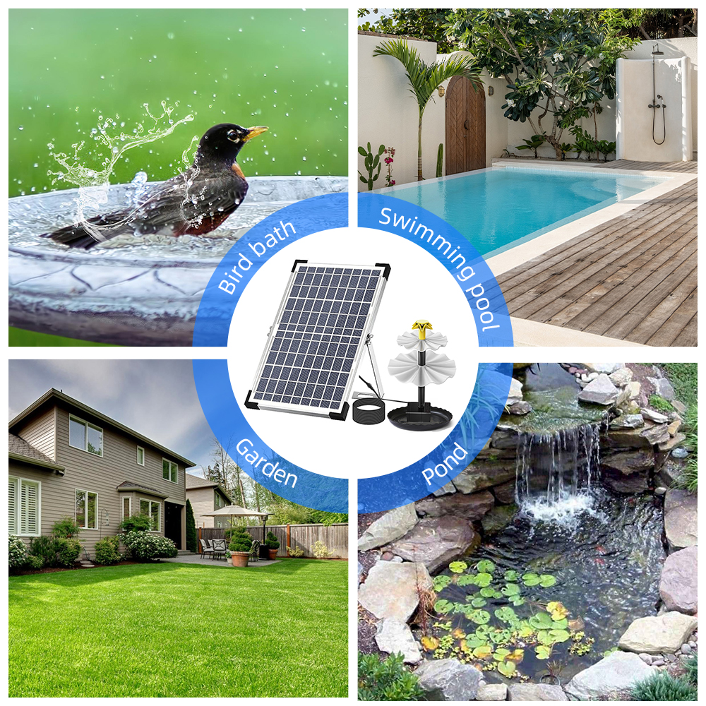 Solar Fountain Pump for Bird B - Aquarium Fish In Pond 评论和价格