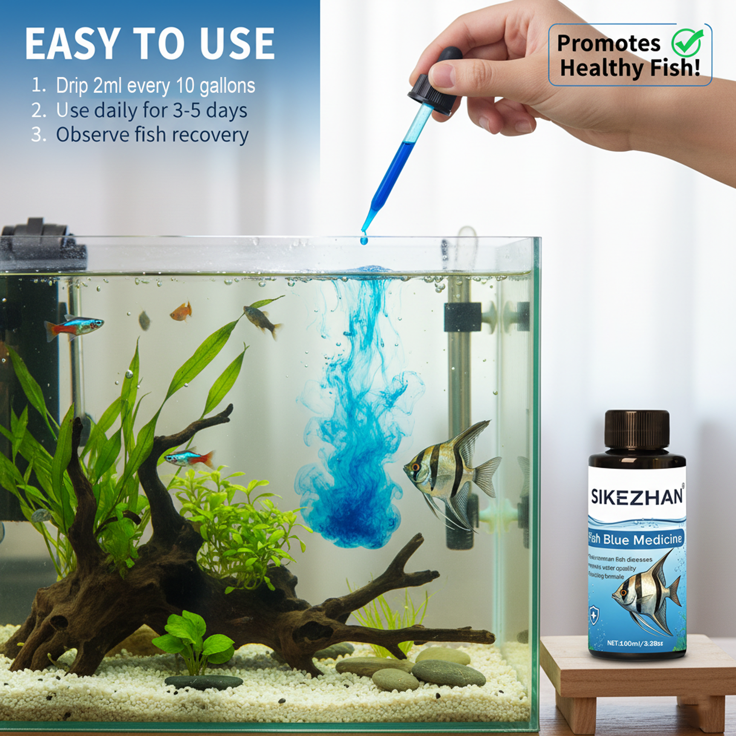 500ml Methylene Blue Solution  - Aquarium Fish Medicine 评论和价格