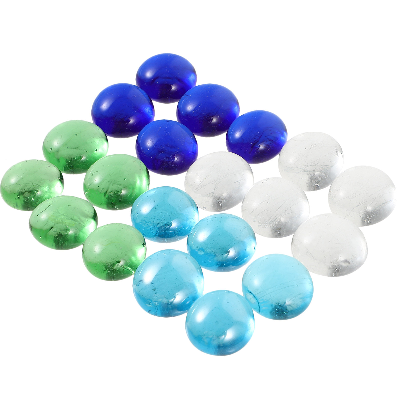 1Set Colorful Glass Beads Flat - Aquarium Fish In Pond 评论和价格