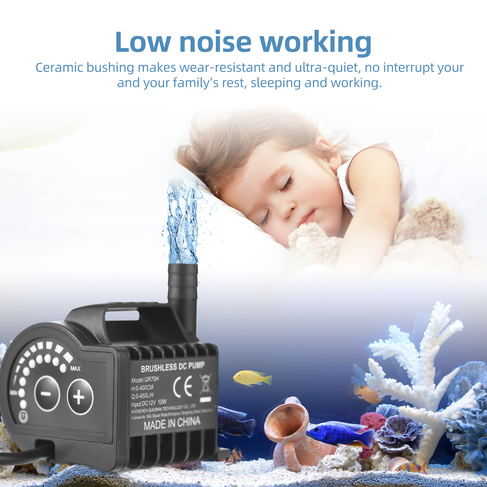 Submersible 12V Water Pump 8 L - Aquarium Fish In Pond 评论和价格