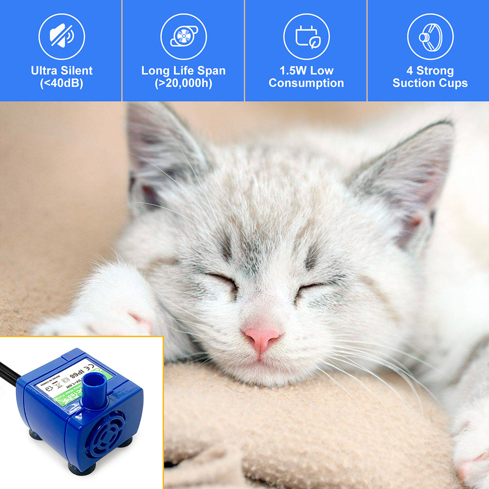 Cat Water Fountain Pump Ultra  - Aquarium Fish With Long Lifespan 评论和价格