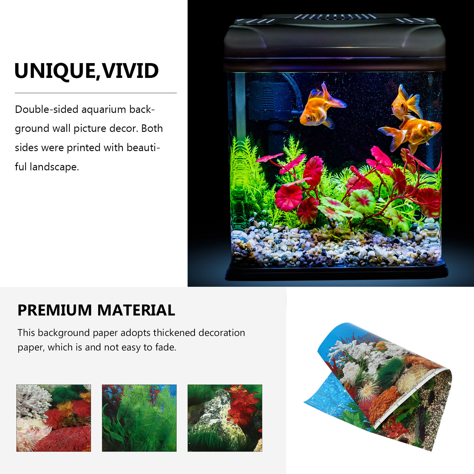 Aquarium Background Sticker Ad - Fish In Aquarium Picture 评论和价格