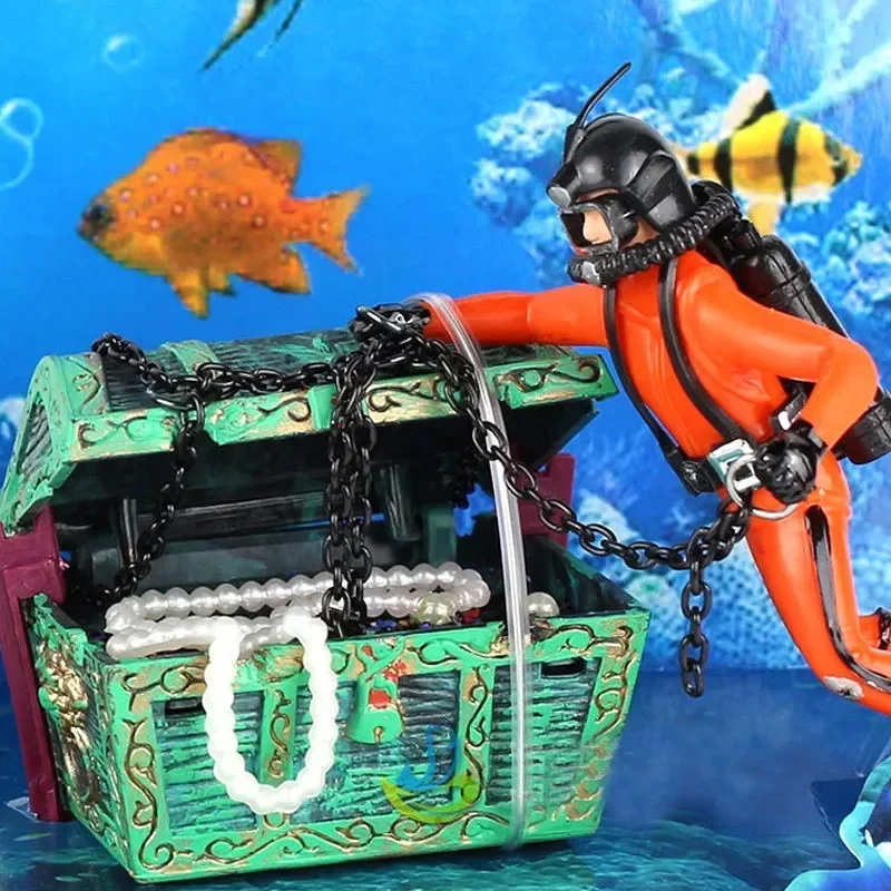 Resin Treasure Hunter Diver Fi - Aquarium Fish Price 评论和价格