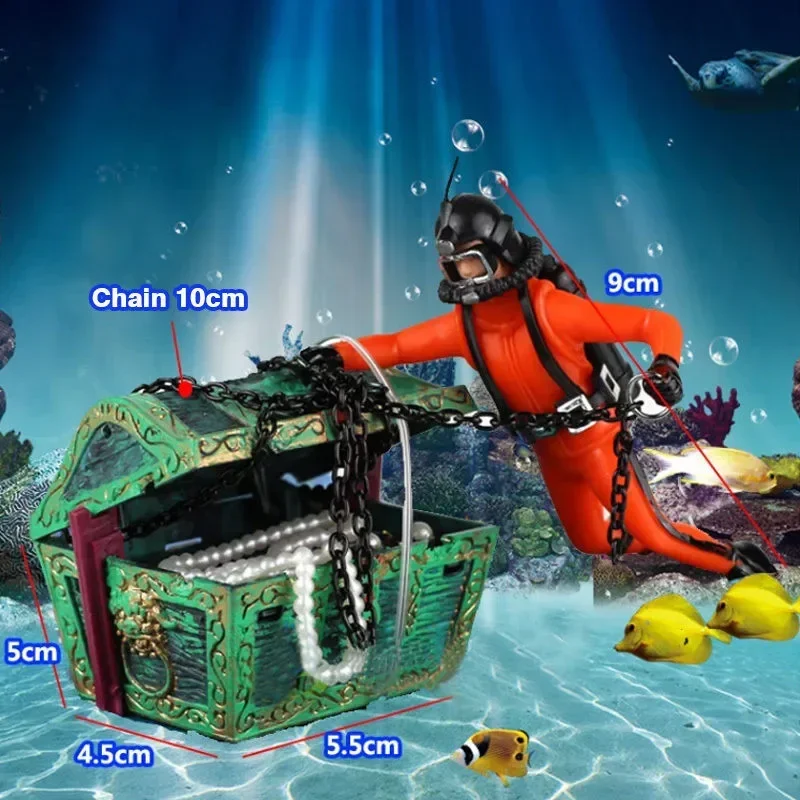 Resin Treasure Hunter Diver Fi - Aquarium Fish Price 评论和价格